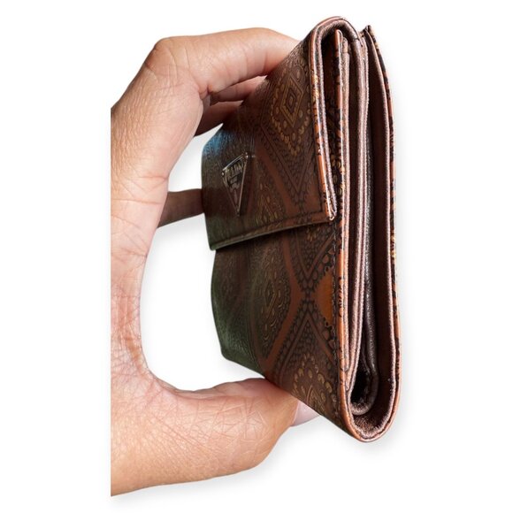 Rare Authentic Prada Printed Leather Wallet | Geometric Motif - Picture 4 of 8